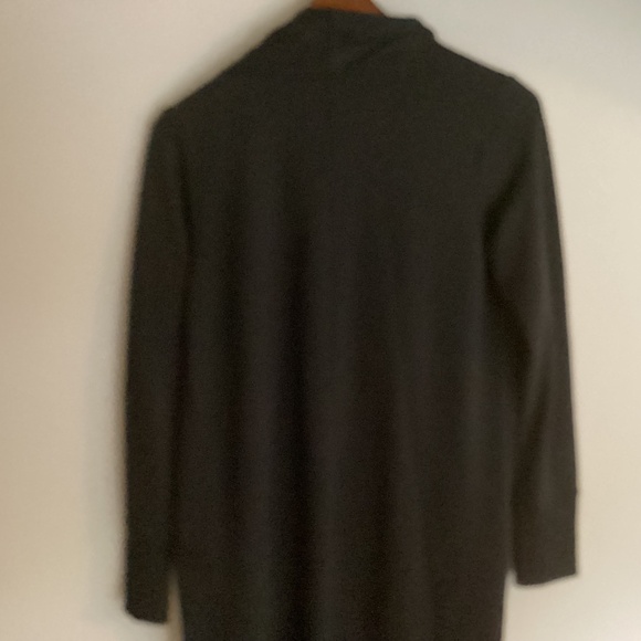 Ladies 90 Degree by Reflex Long Blk Shawl Open Front Cardigan w/Pockets Sz M - Picture 2 of 4